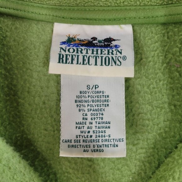 Northern Reflections Fleece Jacket Men size Small full zip up Winter warm Green - Picture 4 of 4